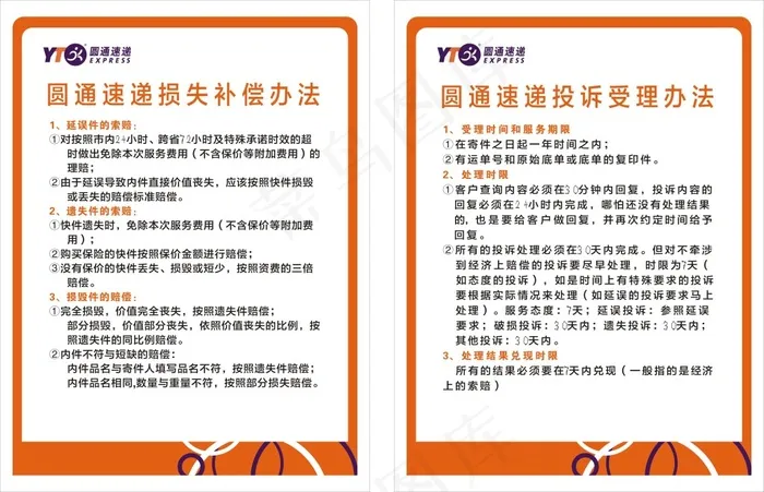圆通速递制度牌操作基本原则cdr矢量模版下载
