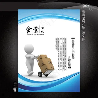 企业文化展板PSD模板下载 企业文化展板PSD模板下载