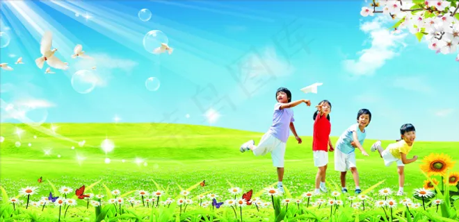 学校户外展板背景素材