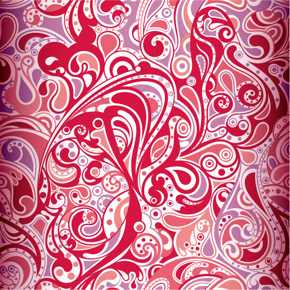 绚丽多彩抽象花纹矢量素材