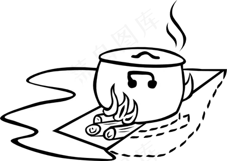 篝火做饭起重机剪贴画