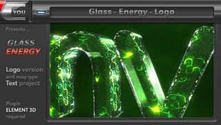 玻璃能量LOGO动画AE模板