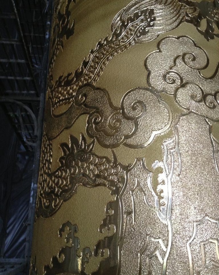 水泥柱子贴金施工细节