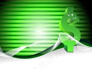 背景与孤立的美元符号