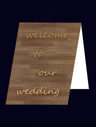 木纹婚礼对角牌 