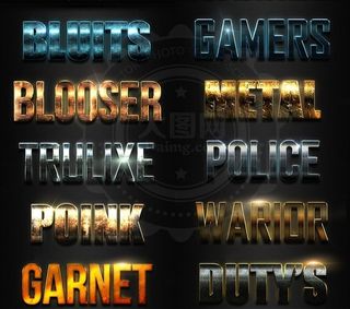 10款时尚绚丽的科技艺术字PS样式...