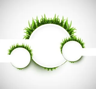 绿色草坪装饰矢量图