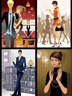 时尚美女 矢量人物图片 时尚美女 矢量人物图片