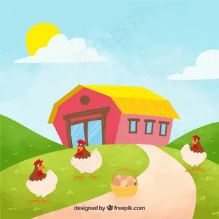 绿色背景矢量图