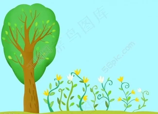 春天风景素材图片psd模版下载