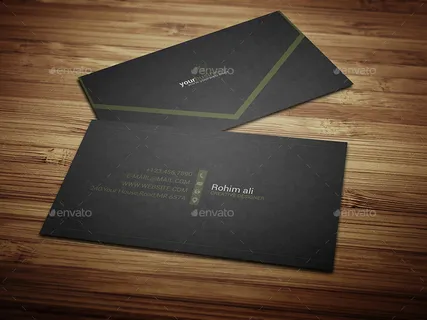 2in1高档创意商务名片PSD模板