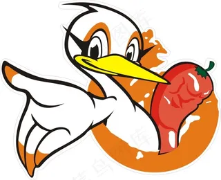 武汉绝味鸭图 矢量