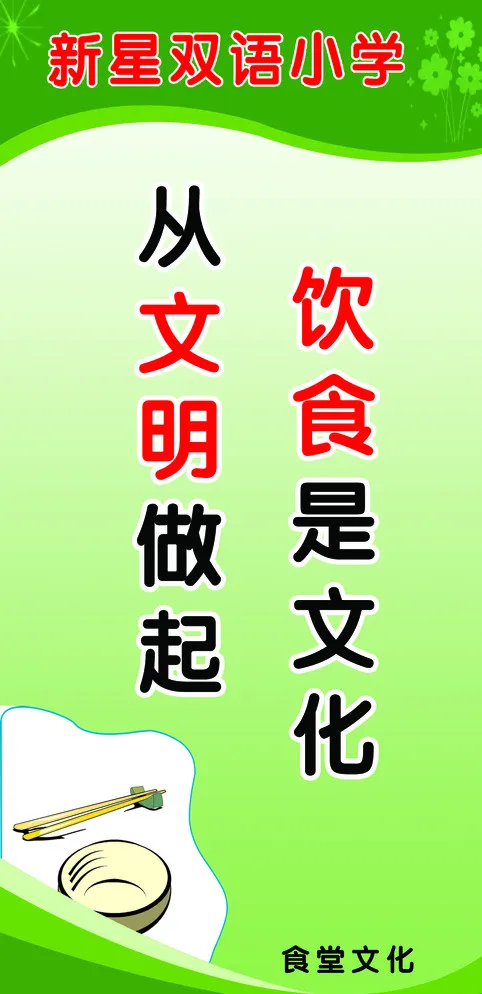餐厅展板图片psd模版下载