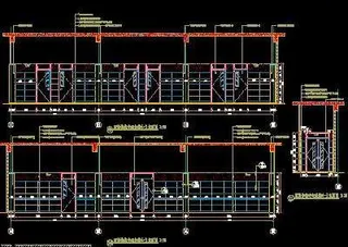 四层体检中心走道立面图-门诊、急诊...