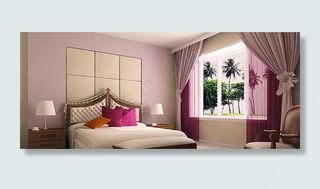 现代欧式卧室模型