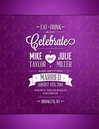 粉色花纹背景结婚纪念日矢量素材