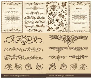 欧式古典花纹矢量素材