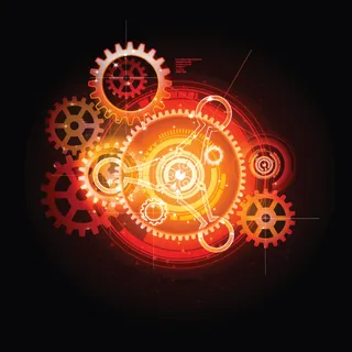 矢量科技齿轮幻彩背景设计