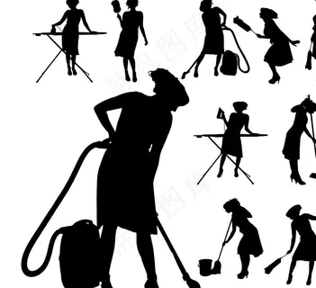 女性剪影图片