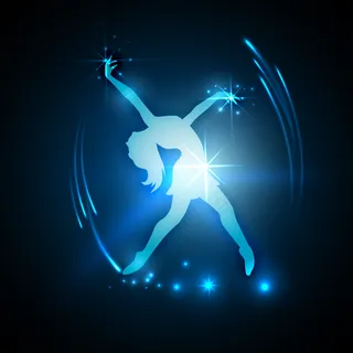 音乐舞蹈晚会背景海报或标语纸剪出的...