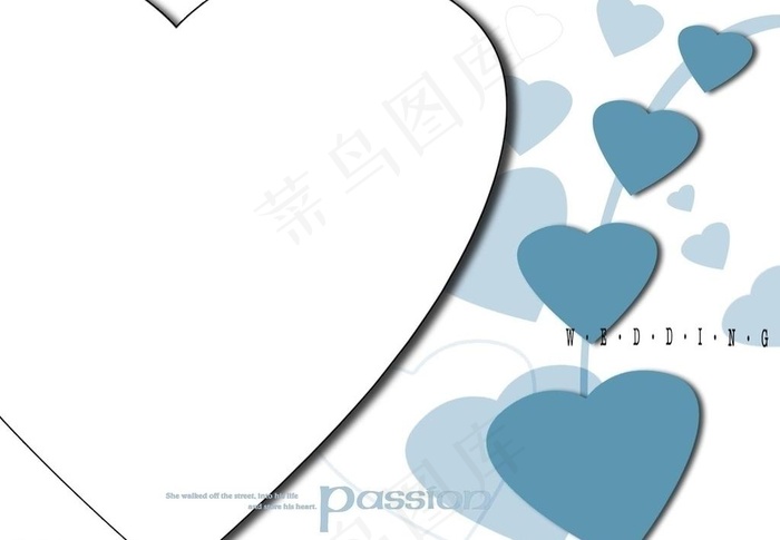 爱心相框图片psd模版下载