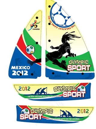 帆船不干胶图片