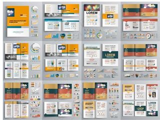 国外商务画册模板矢量图片-1