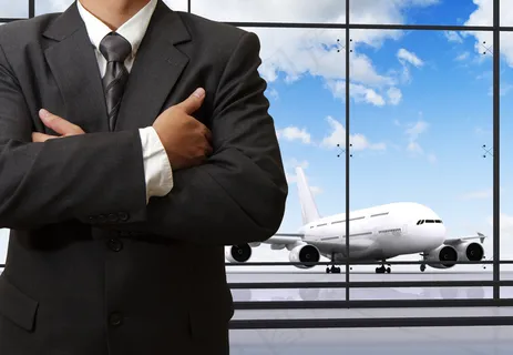 生意人在机场的成功