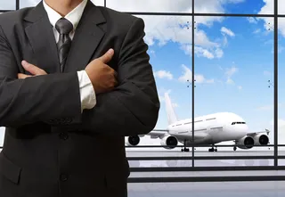 生意人在机场的成功