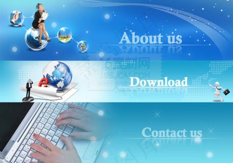 商务网站banner分层素材