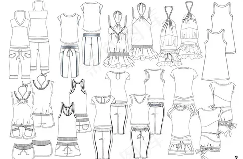 服装款式图图片