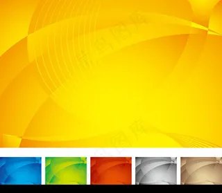 抽象彩色线条渐变平面组合矢量素材e...