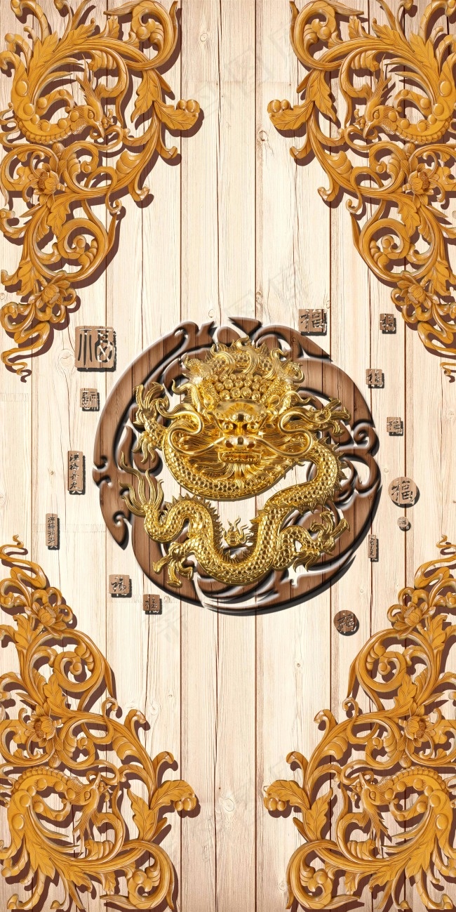 玄关背景墙(2953X5905(DPI:150))psd模版下载