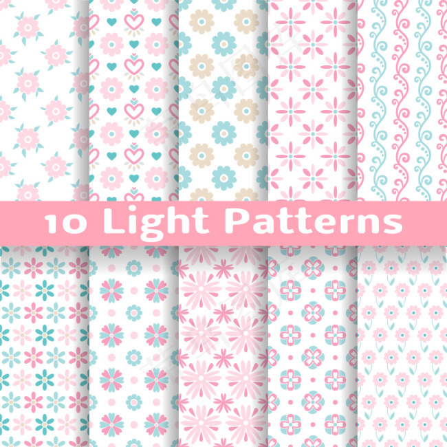 10款淡彩背景矢量素材