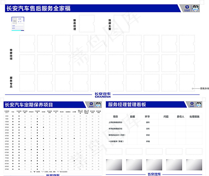 长安汽车服务展板图片ai矢量模版下载