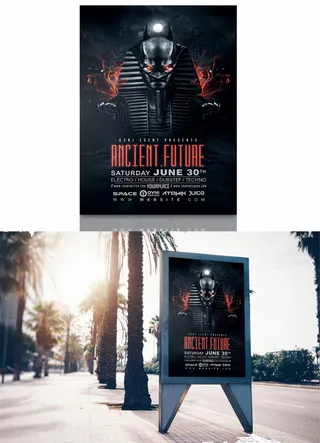 炫酷黑色酒吧摇滚音乐会蒙太奇互动真...