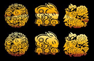 在剪纸矢量素材免费