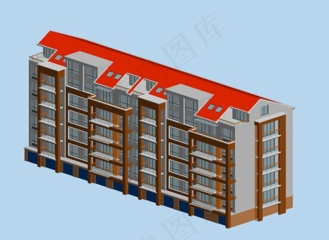 3d恢弘都市住宅区