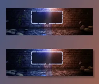 炫酷霓虹灯电商家电数码海报背景