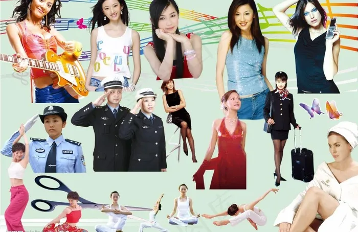 美女素材图片(4961X3508(DPI:300))psd模版下载