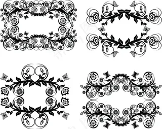 植物装饰图案的装饰框