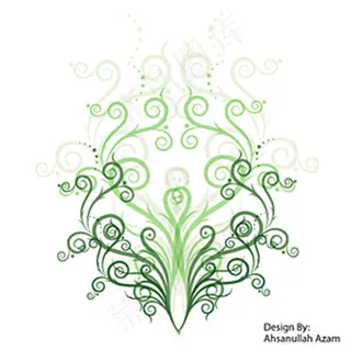 绿色花藤矢量素材