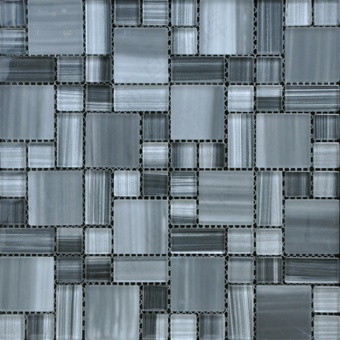 灰色磨砂水晶玻璃 马赛克3D 装修...