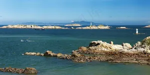 鲍鱼养殖场周边海滩图片