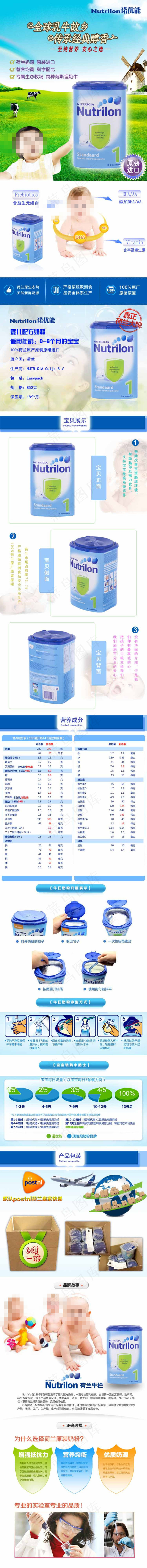 儿童奶粉宝贝详情psd模版下载