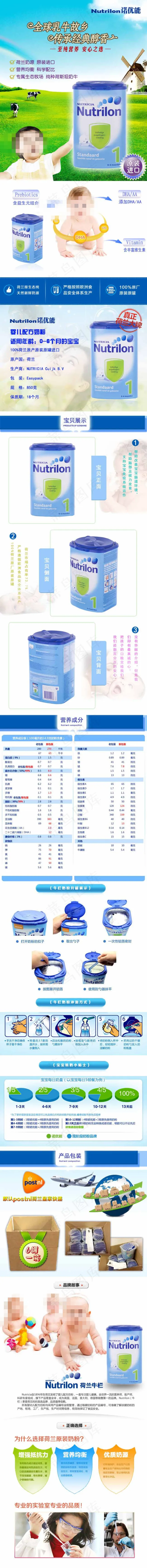 儿童奶粉宝贝详情psd模版下载
