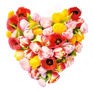 心形鲜花创意图案
