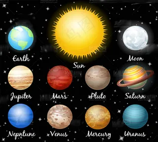 行星宇宙矢量素材