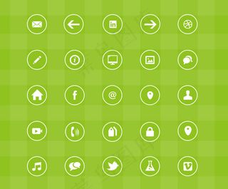win8风格的简约图标psd素材