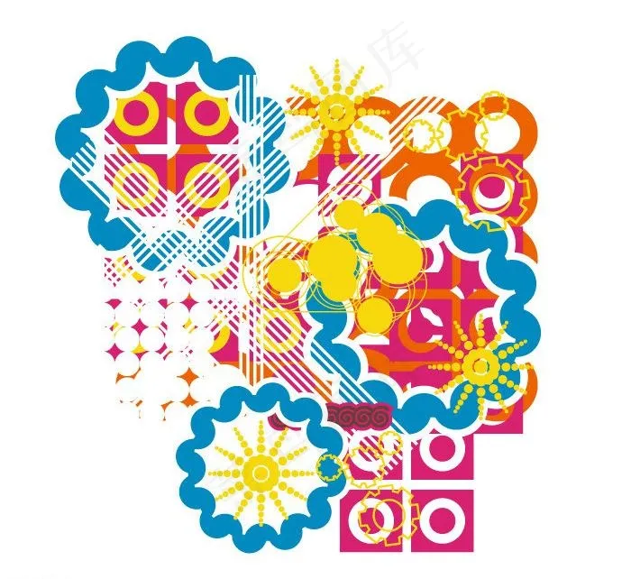 花纹 抽像图片ai矢量模版下载